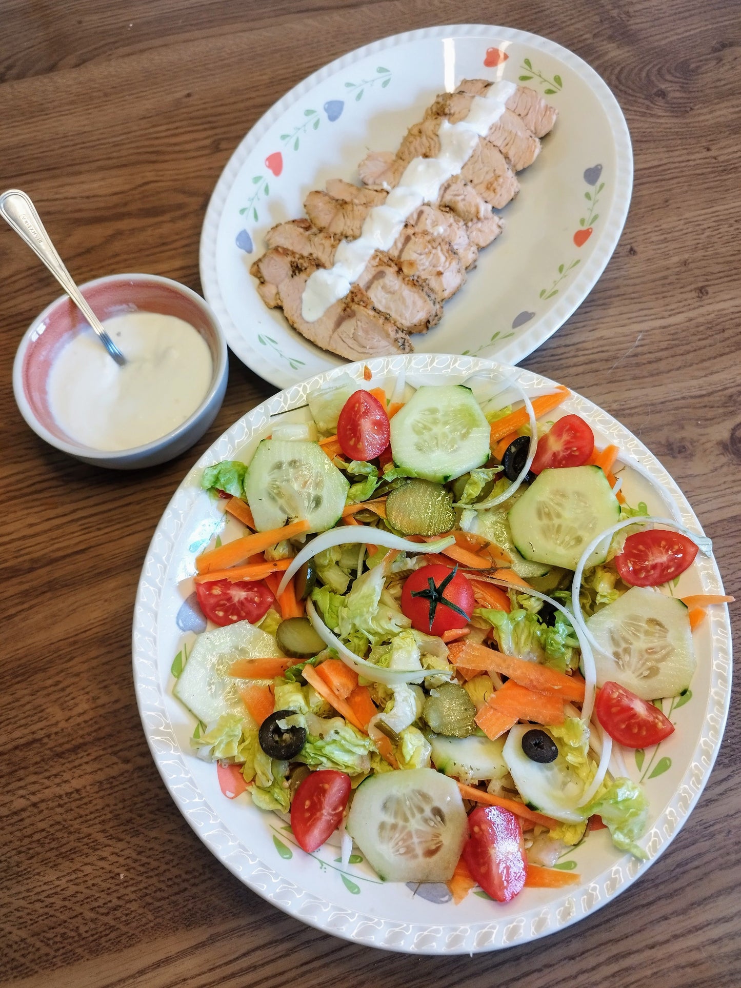 ENSALADA MIXTA Y PECHUGA DE PAVO O POLLO EN AIRFRYER