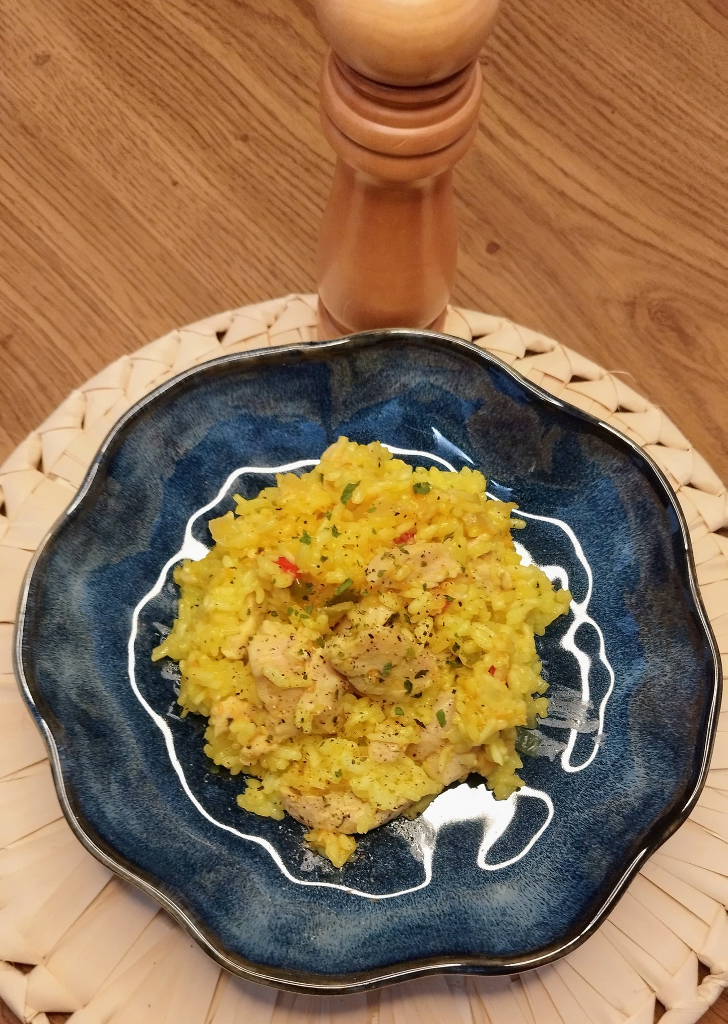 Arroz con verduras y pollo