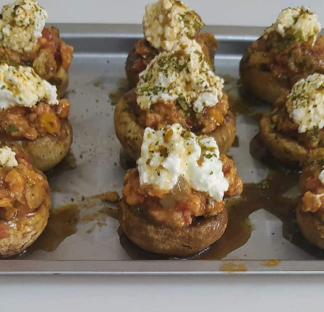 Champiñones rellenos de carne y queso - Adelgaza con Marisa