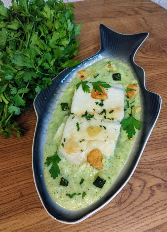 BACALAO CON SALSA DE CALABACÍN