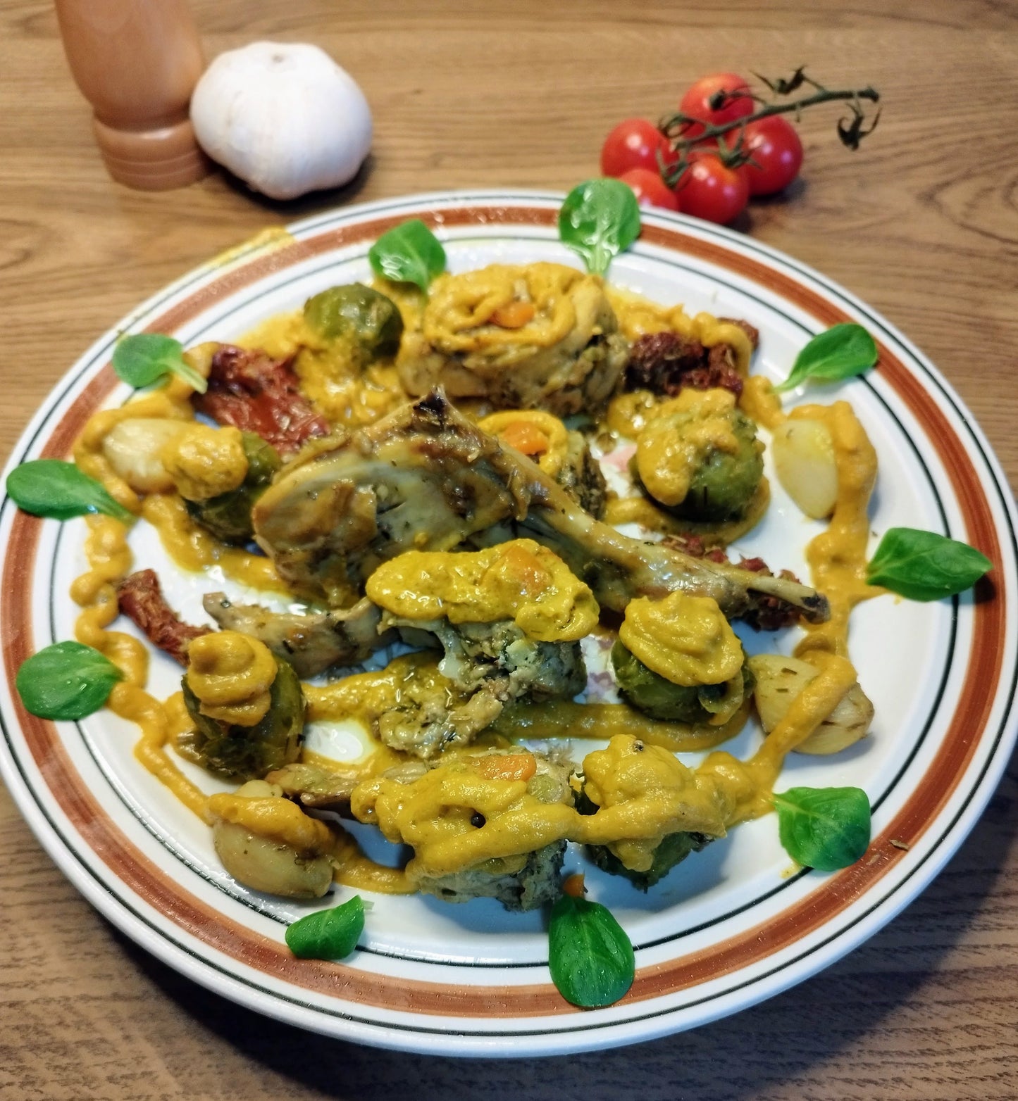 CONEJO CON SALSA DE ZANAHORIAS