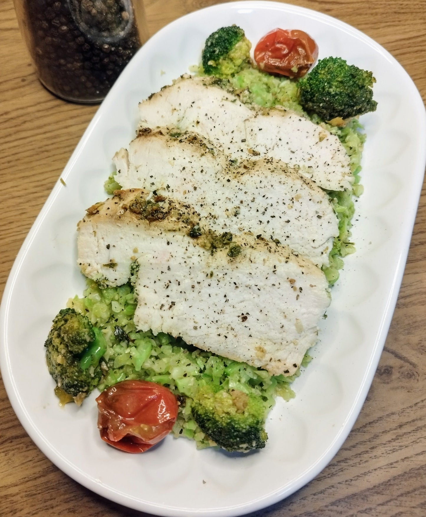 MIGAS DE BRÓCOLI CON PECHUGA DE POLLO