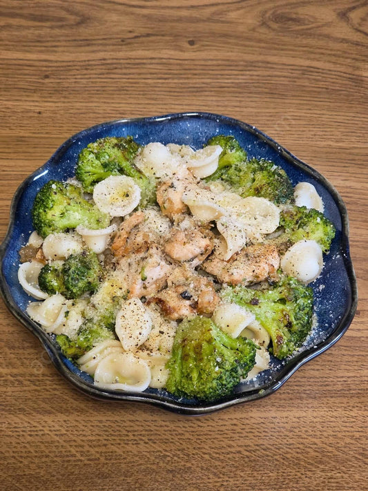 PASTA CON BRÓCOLI Y PAVO