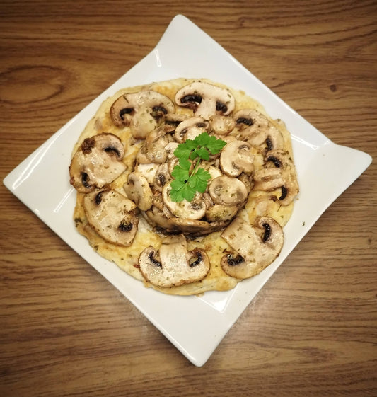 TORTILLA CON CHAMPIÑONES