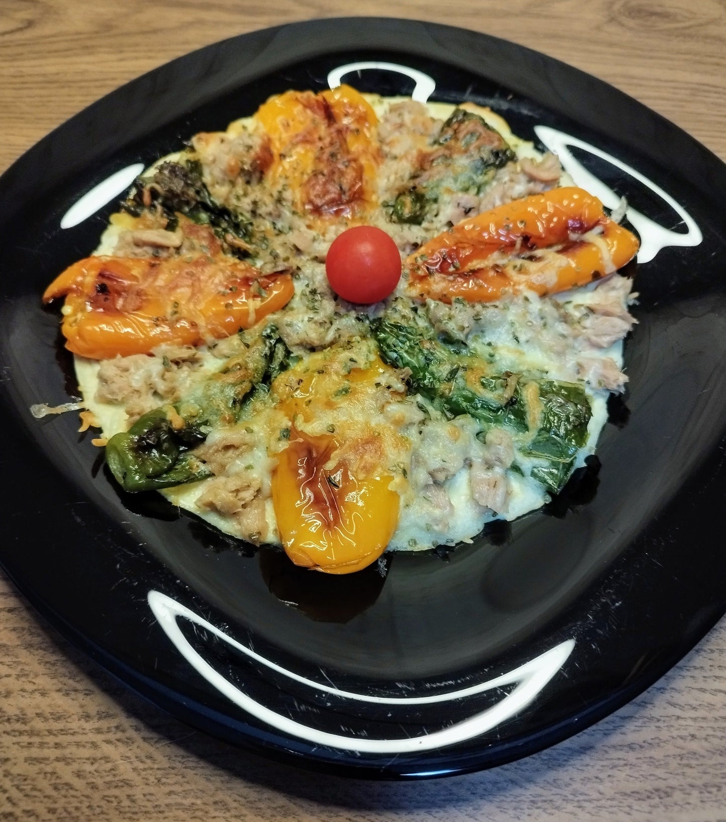 TORTIPIZZA DE ATÚN Y PIMIENTOS