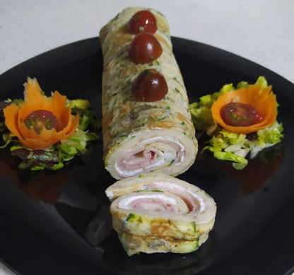 Tortilla and zucchini rolls