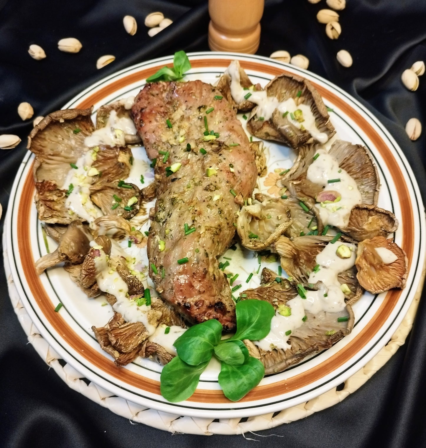 sirloin with mushrooms