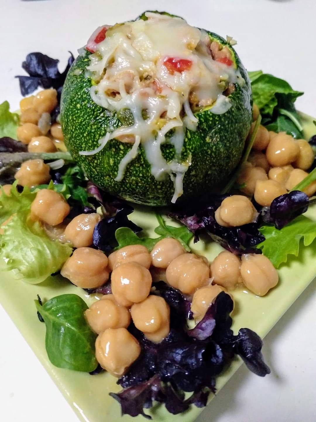 Calabacín luna relleno - Adelgaza con Marisa