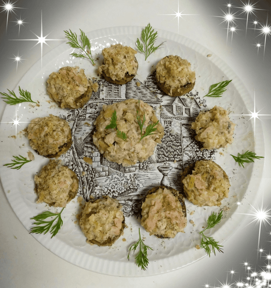 Champiñones rellenos de salmón ahumado - Adelgaza con Marisa